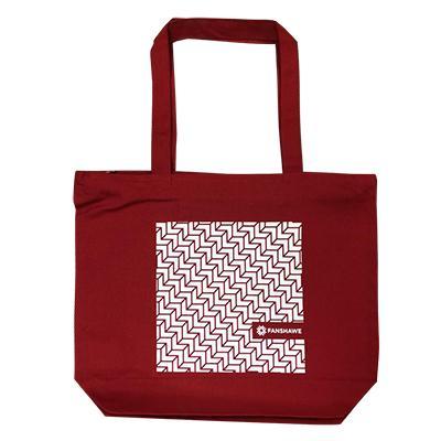 Oversized Zippered Cotton Tote Bag