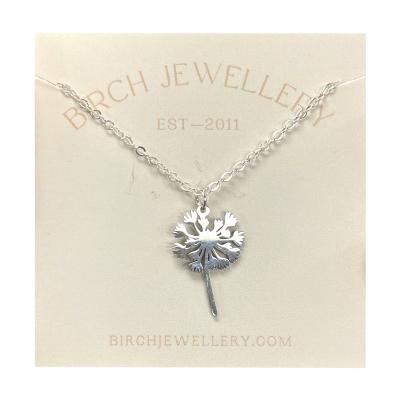 Necklace - Dandelion  18" Chain Sterling Sliver Plating