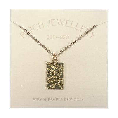 Necklace - Botanical Medallion 18" Chain 18k Gold Plating