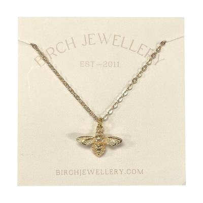 Necklace - Honeybee  18" Chain 18k Gold  Plating
